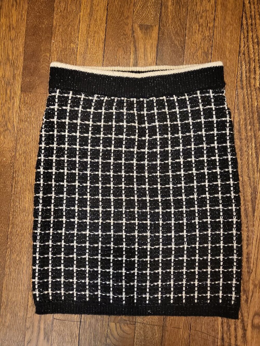 Knit mini skirt